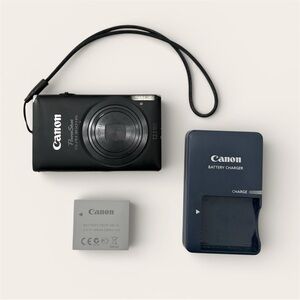 Canon PowerShot ELPH 300 HS 12.1 MP 5x Optical Zoom Black Compact Camera TESTED